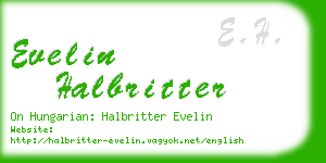 evelin halbritter business card